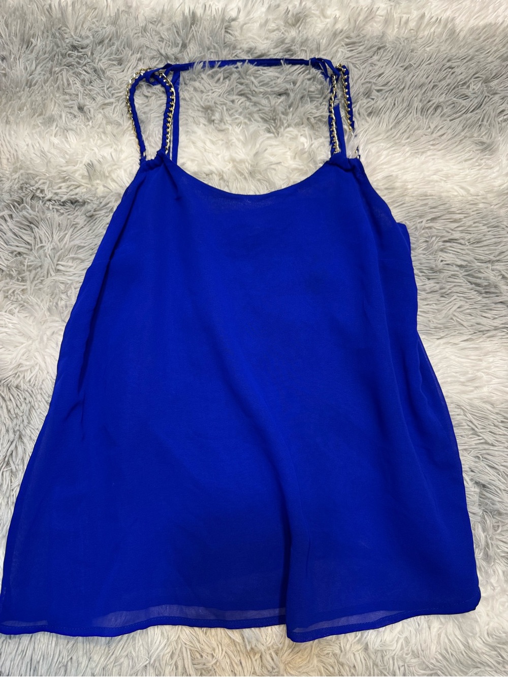 Charlotte Russe Royal Blue Chain Strap Cami Top
